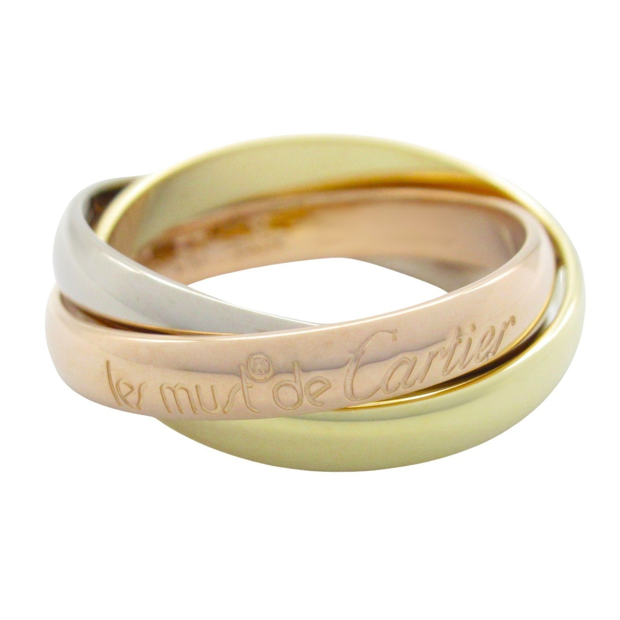 Cartier Trinity Ring, Jewelry, 18K Yellow Gold, White Pink Men's and Women's, Gold