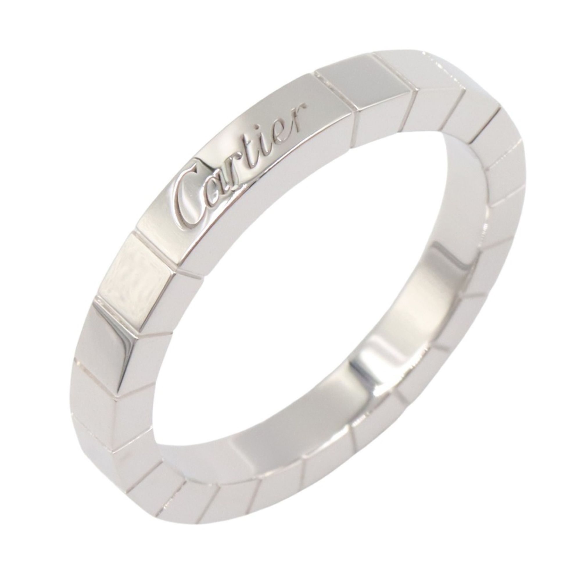 Cartier Lanier Ring, 18K White Gold, Men's and Women's, Silver
