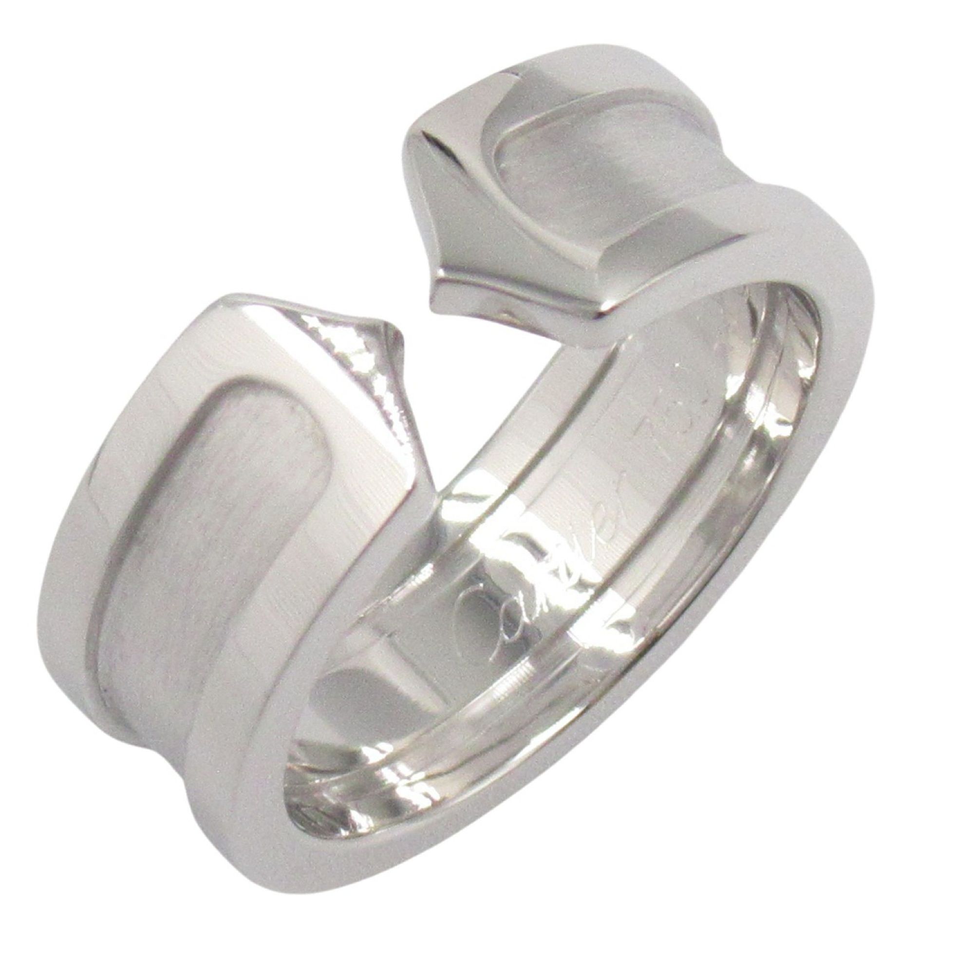 Cartier C2 Ring, 18K White Gold (K18WG) for Women, Silver