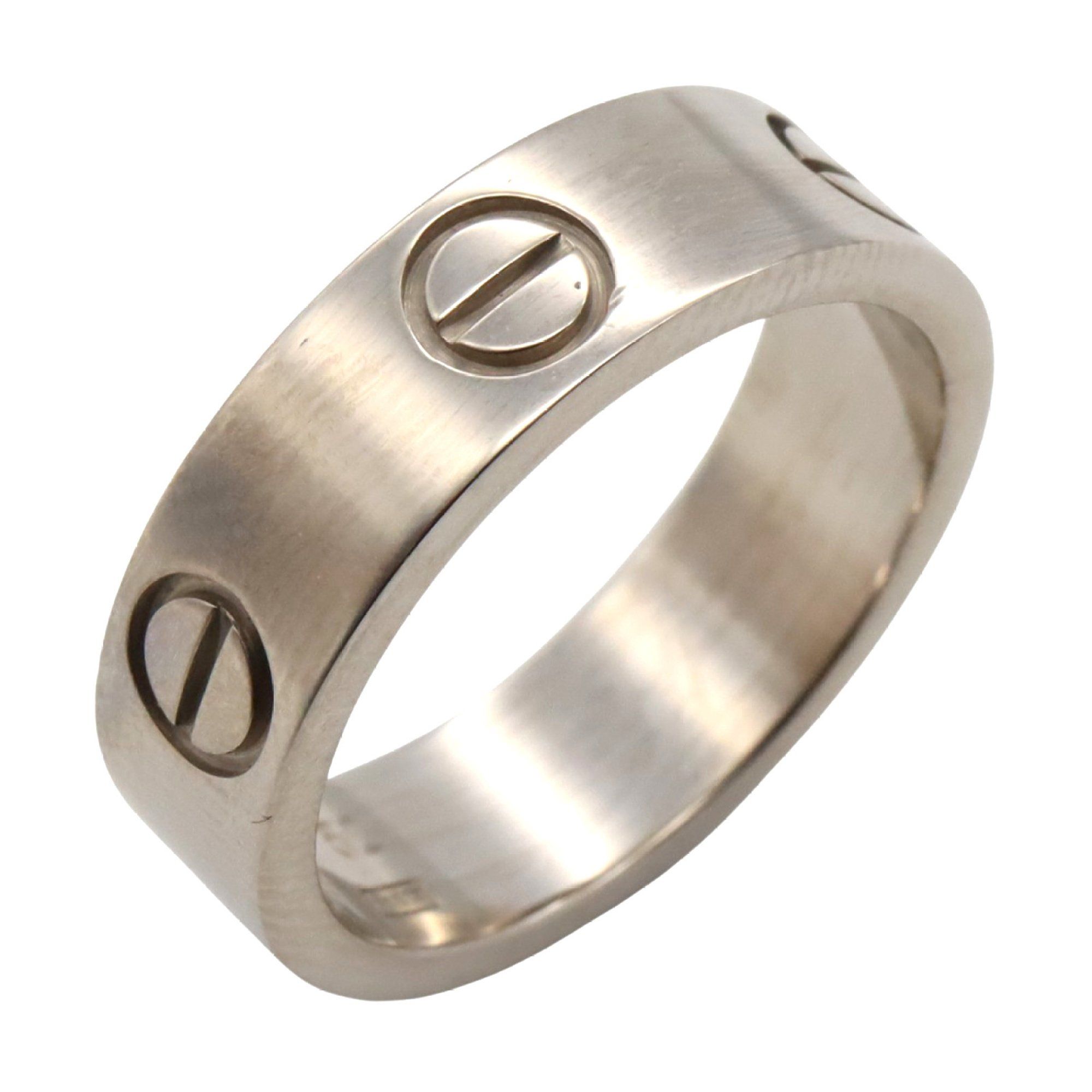 Cartier Love Ring, 18K White Gold (K18WG) for Men and Women, Silver