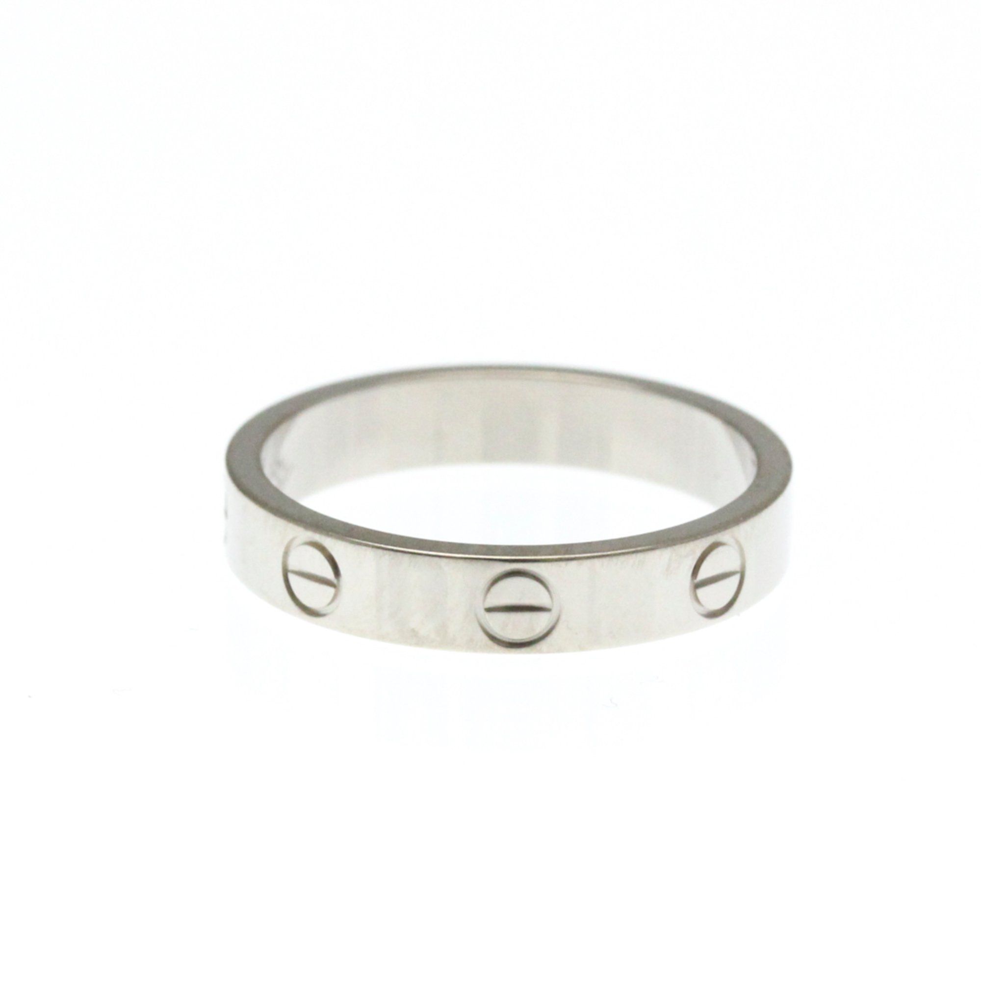 Cartier Mini Love Ring White Gold (18K) Fashion No Stone Band Ring Silver