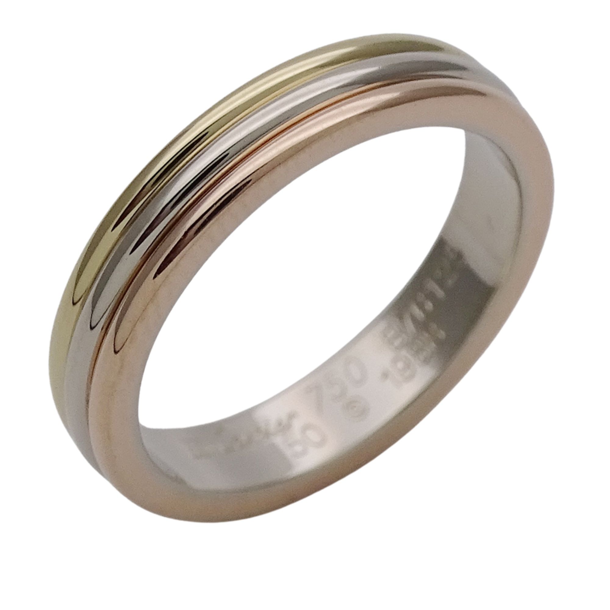 Cartier Trinity Vendôme ring for women, 750YG, 750PG, or 750WG, in yellow, pink, white gold. Size 50
