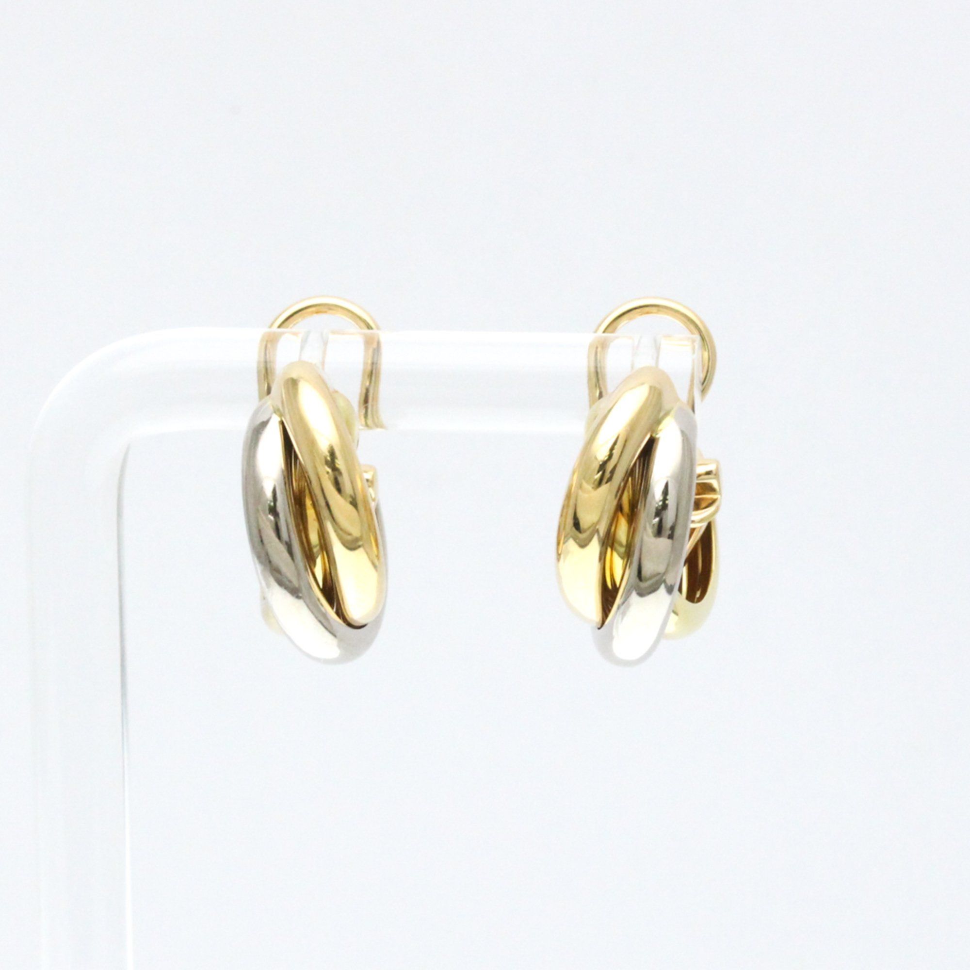 Cartier Trinity Piercing No Stone Yellow Gold (18K),Pink Gold (18K),White Gold (18K) Half Hoop Earri