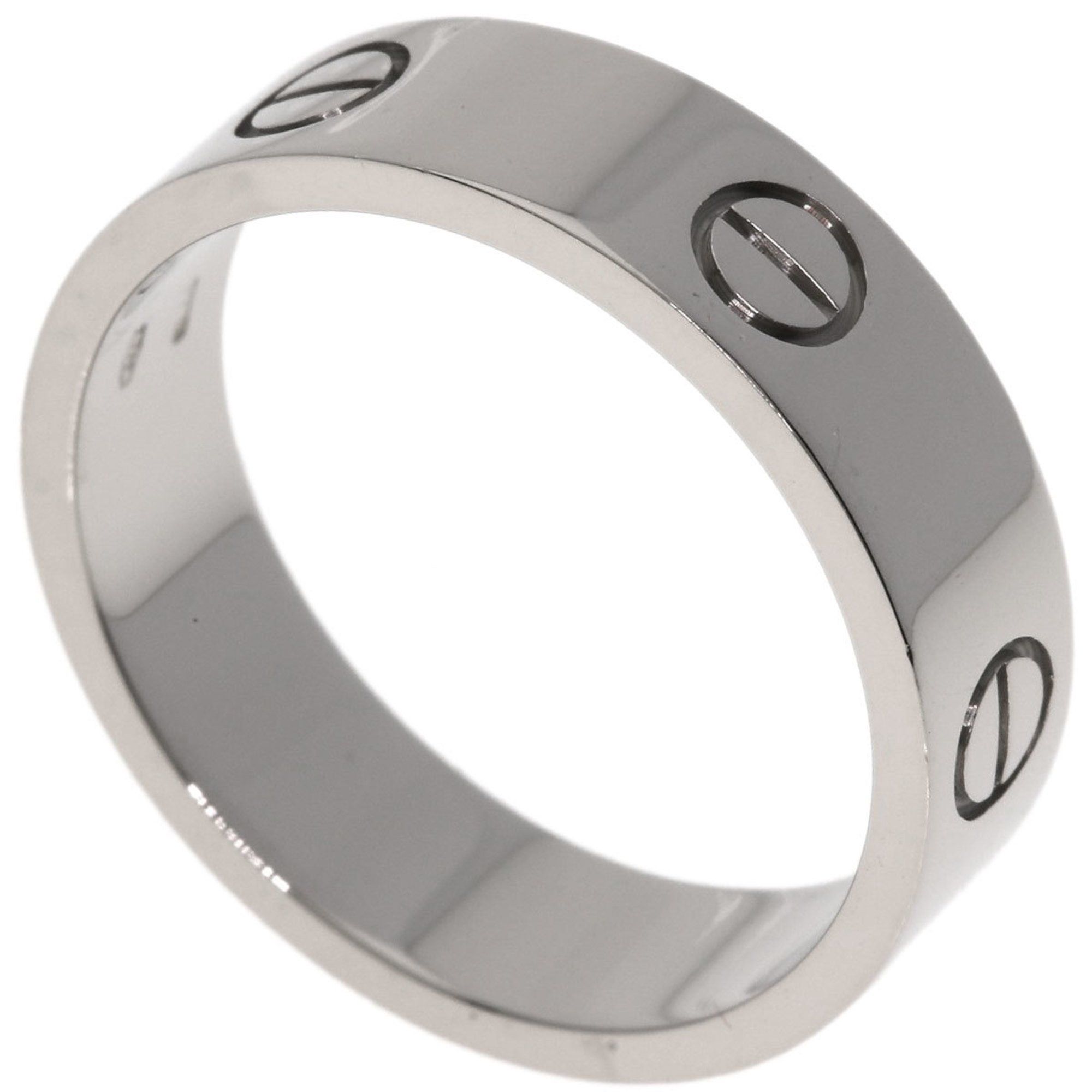 Cartier Love Ring #62 18K White Gold Women's