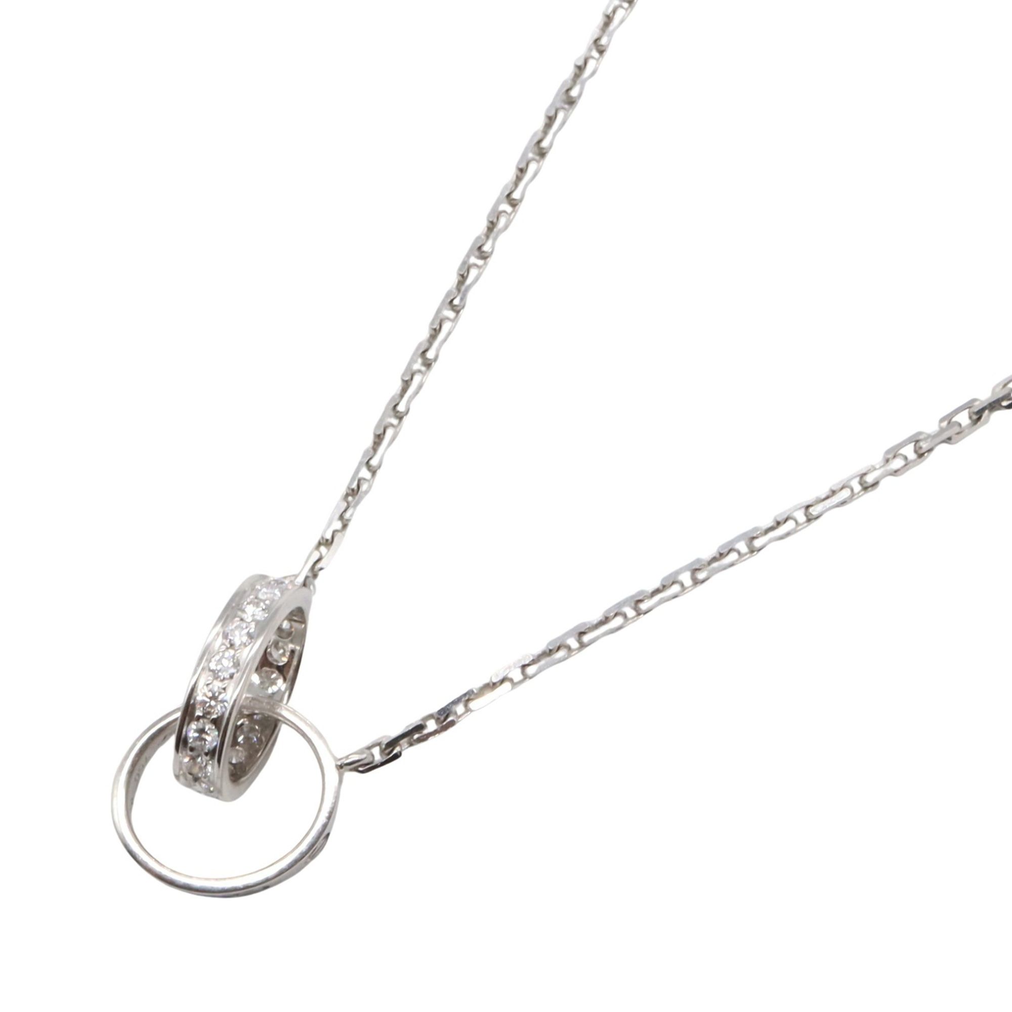 Cartier Baby Love Necklace, Diamond 18K White Gold (K18WG) Diamond, Women's, Clear