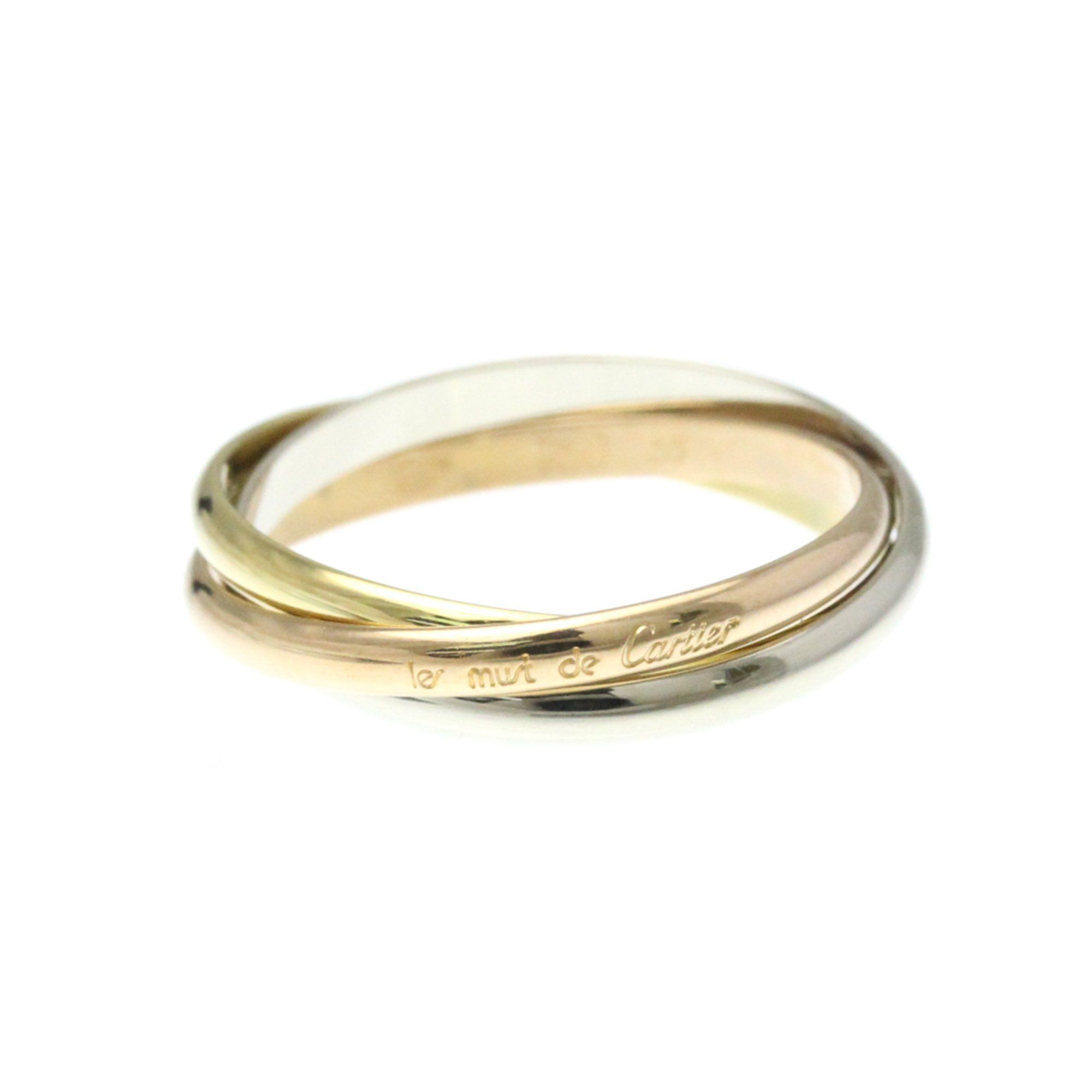 Cartier Trinity Yellow Gold (18K),Pink Gold (18K),White Gold (18K) Fashion No Stone Band Ring Gold