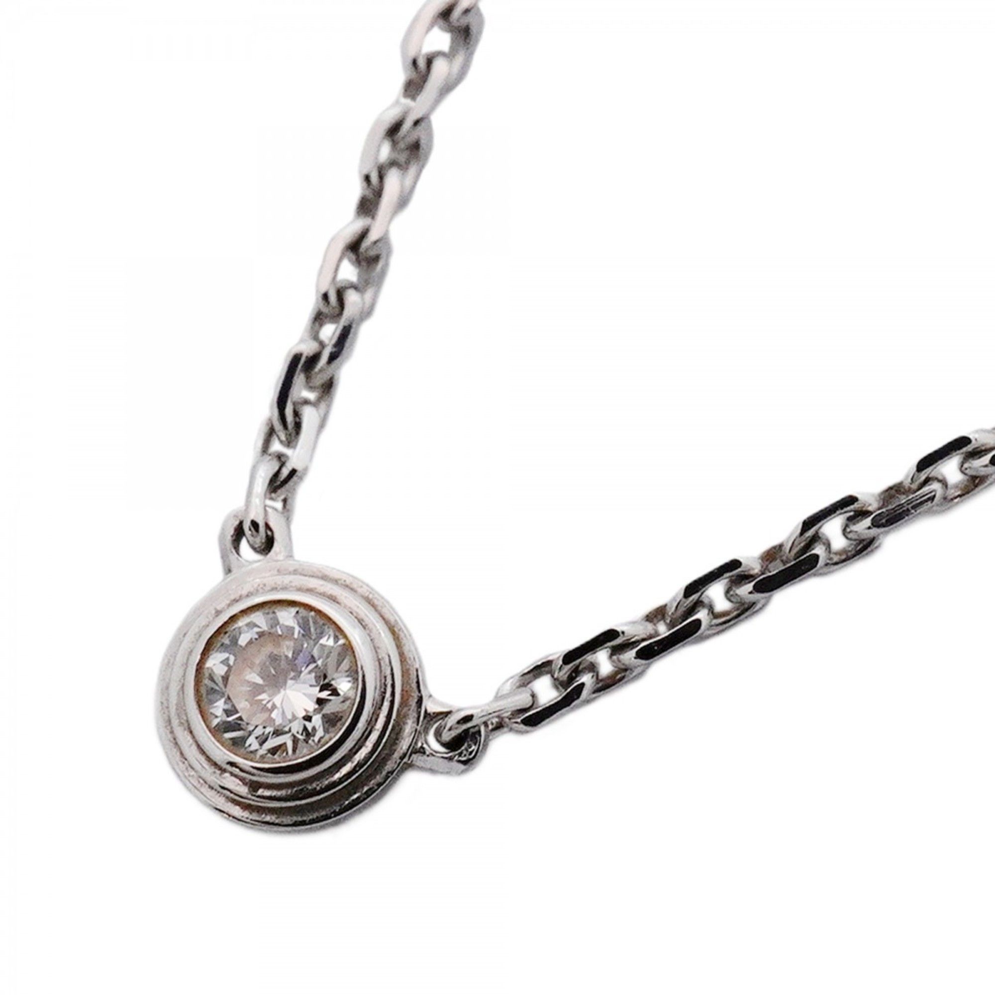 Cartier Amour XS Necklace, 1PD, 18K White Gold with Diamonds, Women's