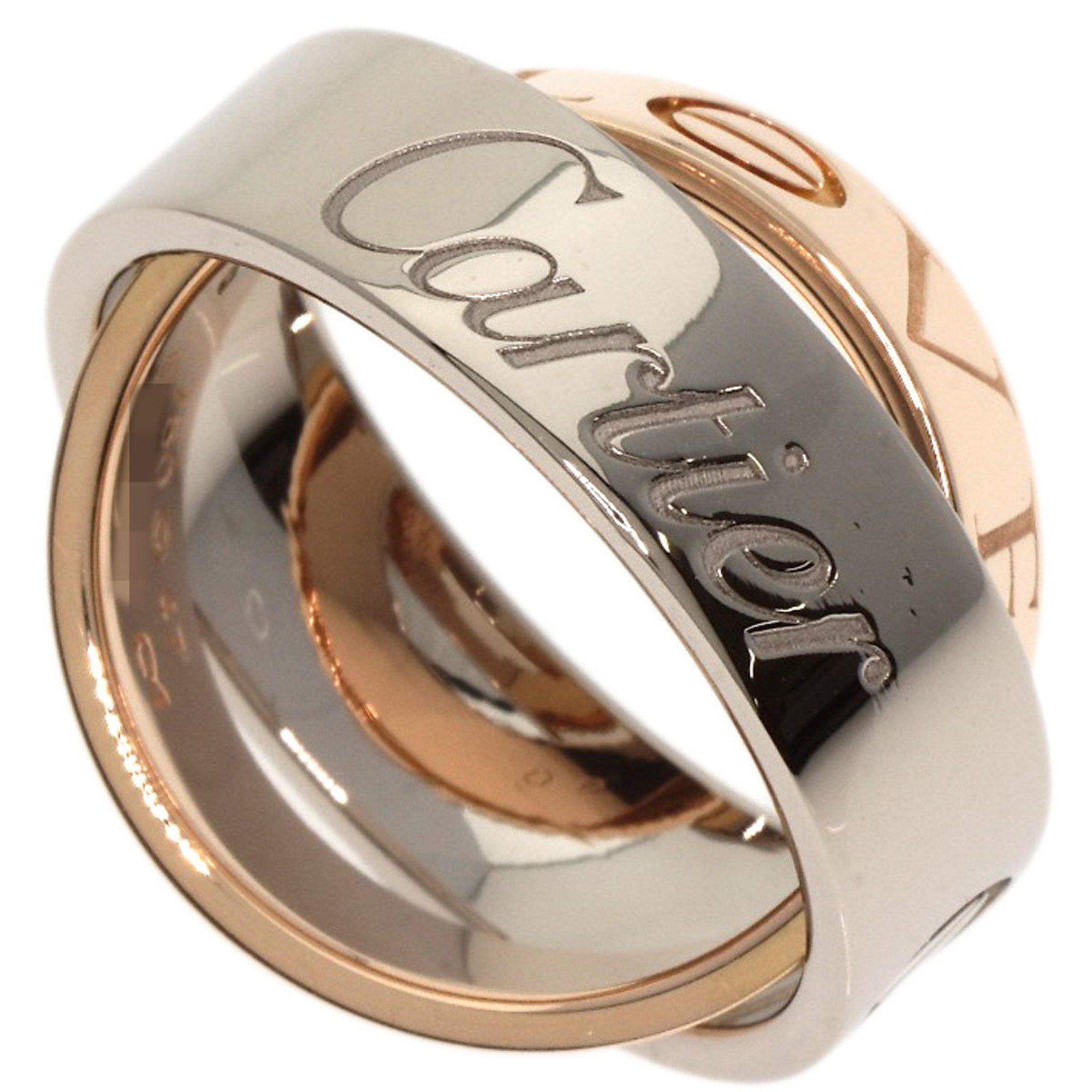 Cartier Secret Love Ring #47, 18K White Gold/18KPG, Women's