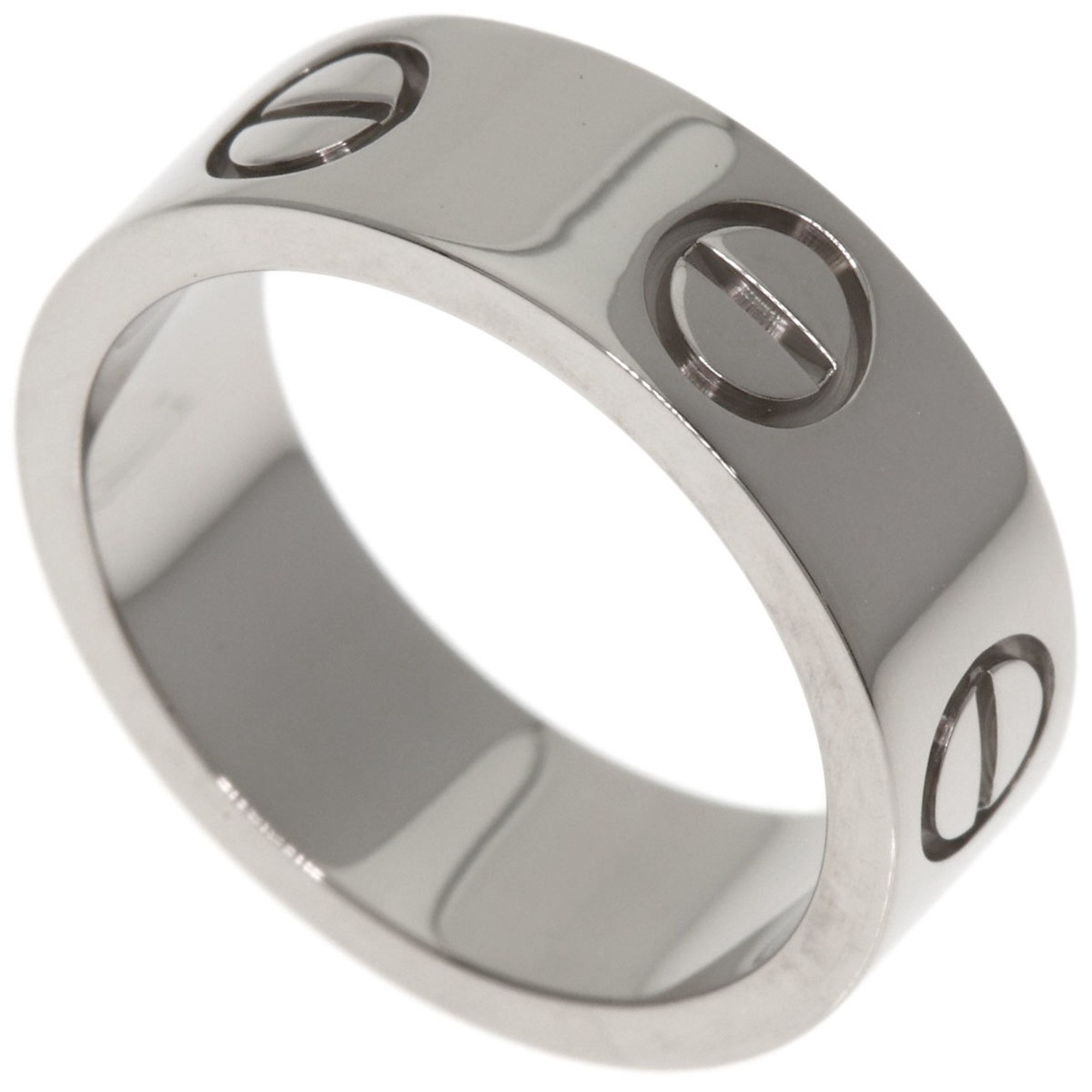 Cartier Love Ring #46 18K White Gold Women's