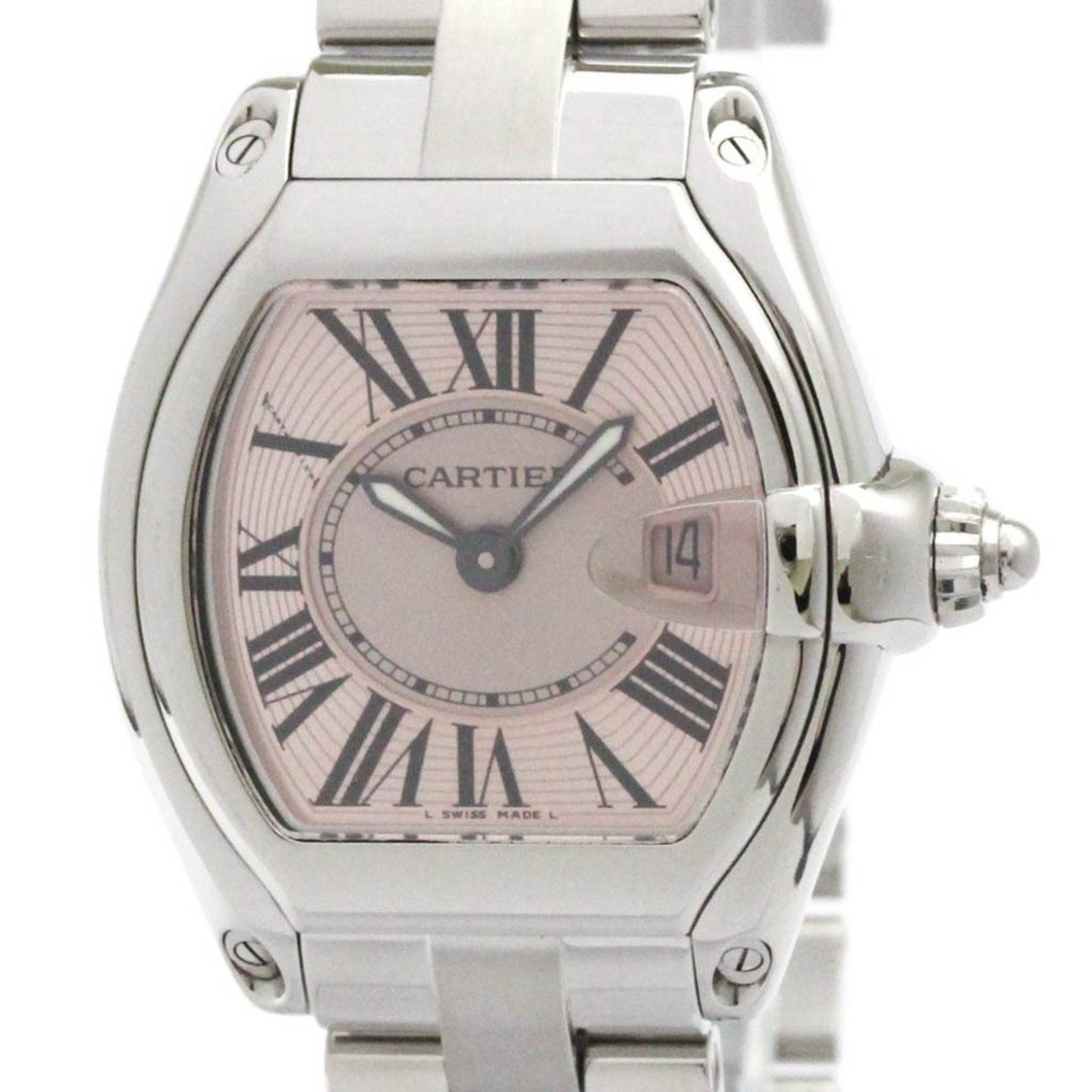 CARTIER Roadstar SM Steel Quartz Ladies Watch W62017V3 Polished