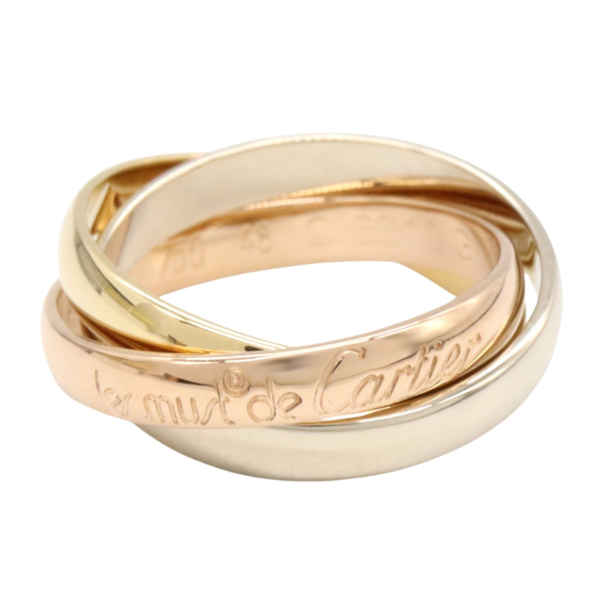 Cartier Trinity Ring, 18K Yellow Gold, White and Pink Gold. Women's.