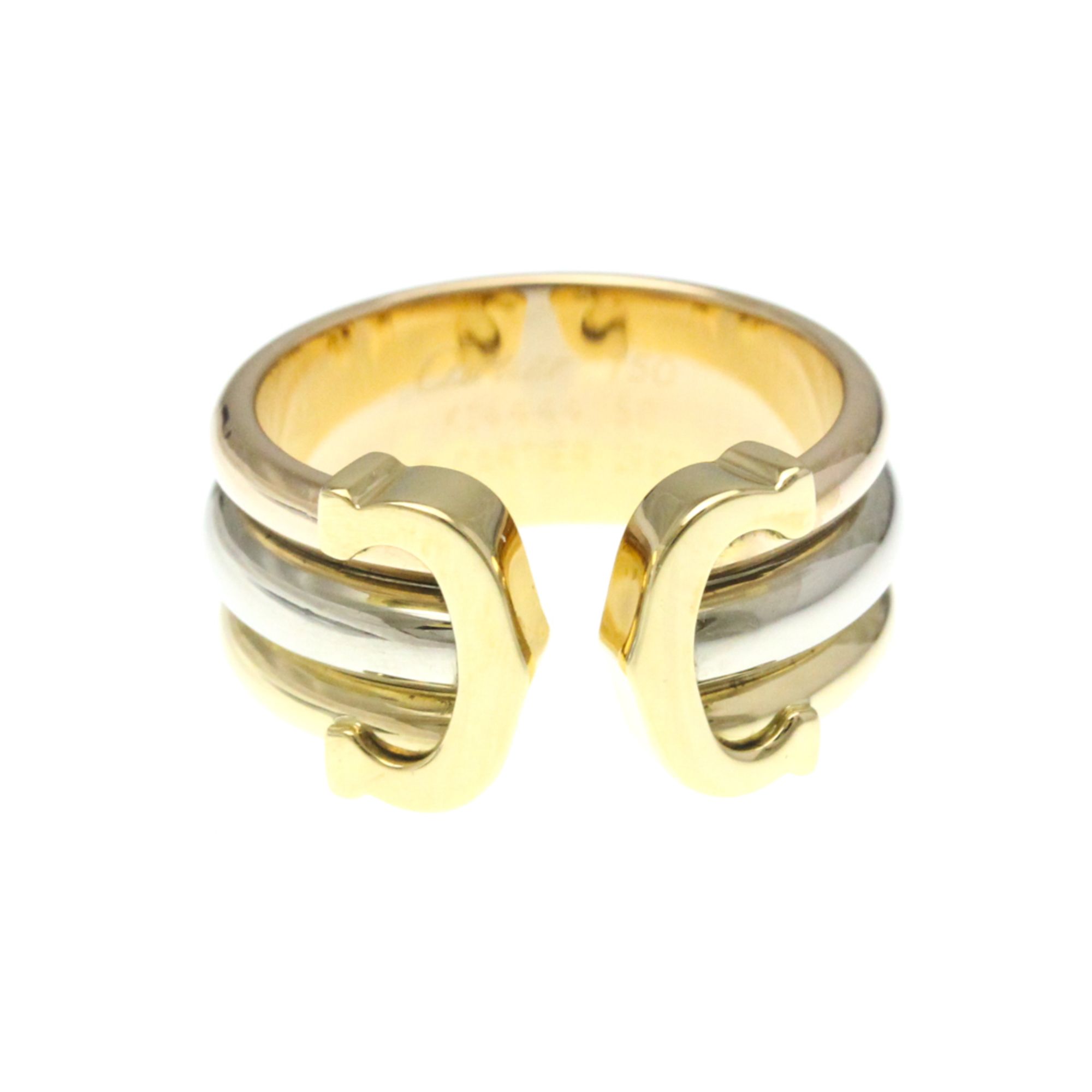 Cartier 2C Trinity Ring Yellow Gold (18K),Pink Gold (18K),White Gold (18K) Fashion No Stone Band Rin