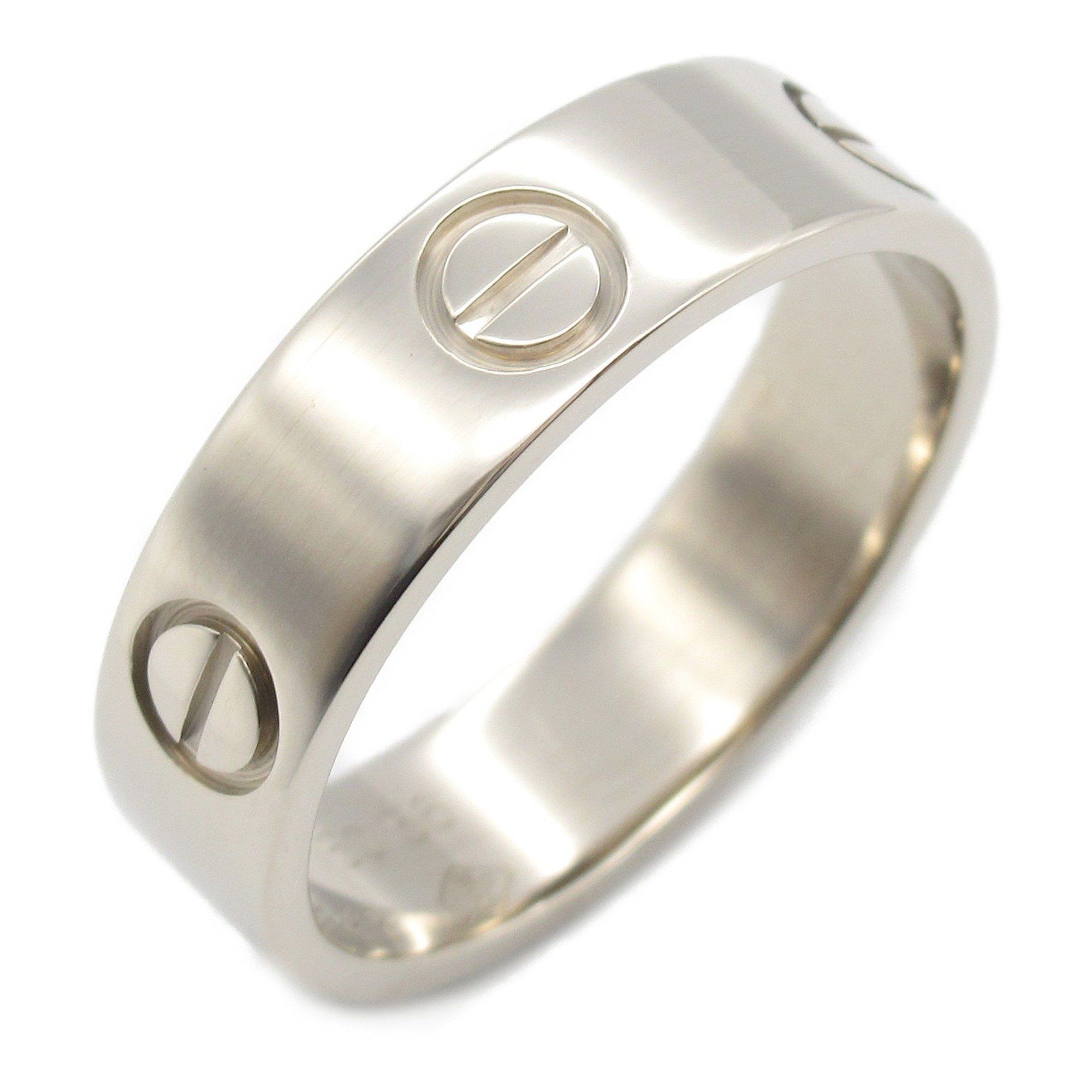 Cartier Love Ring, 18K White Gold (K18WG) for Men and Women.