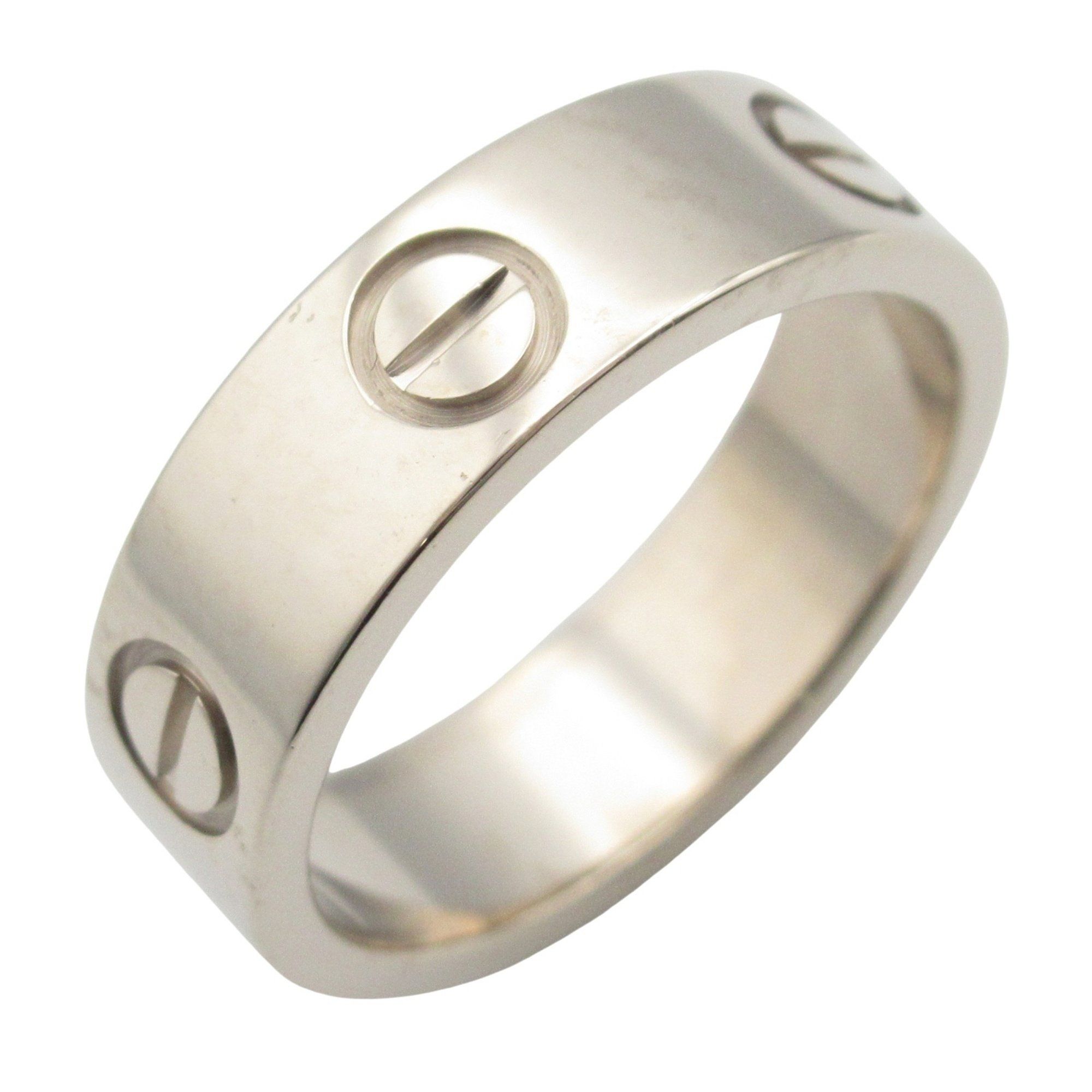 Cartier Love Ring, 18K White Gold (K18WG) for Men and Women, Silver