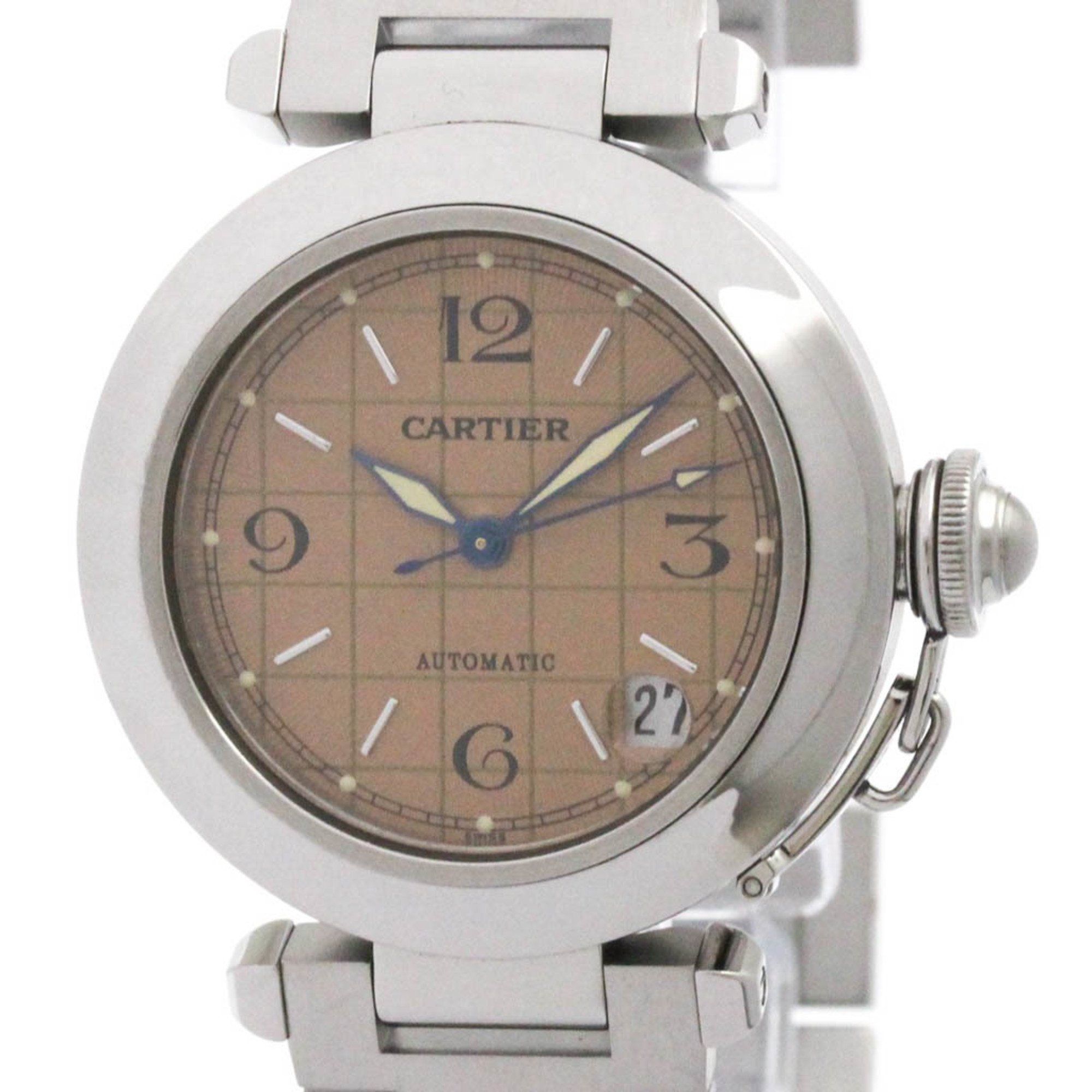 CARTIER Pasha C Steel Automatic Unisex Watch W31024M7 Polished