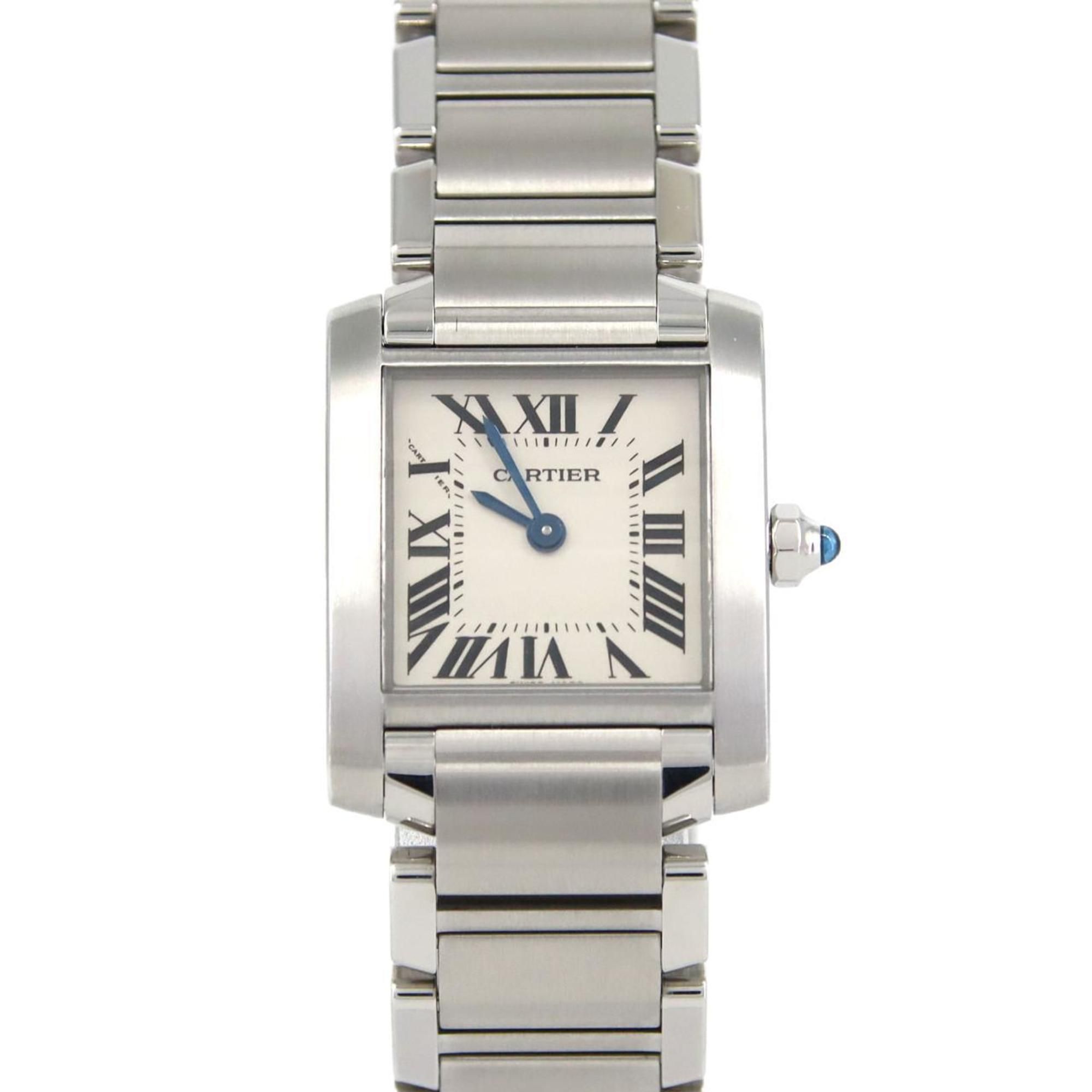 Cartier Tank Française SM W51008Q3 Stainless Steel Quartz Watch