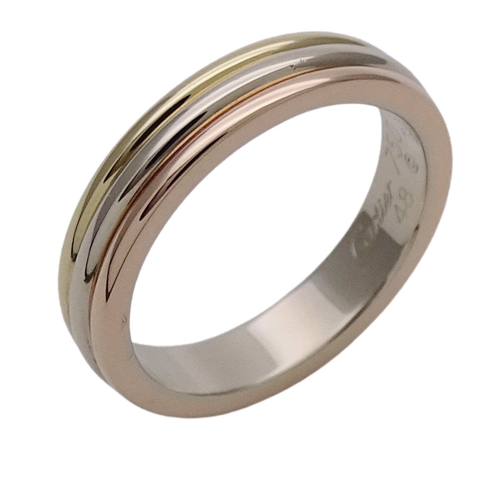 Cartier ring for women, brand name ring, 750YG, 750PG, 750WG, Trinity Vendome, yellow gold, pink whi