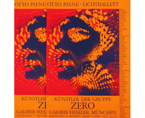 Prof. Otto Piene, ”Lichtballett”zwei identische originalgraphische Plakate unter Verwendung eines von Otto Piene in den Jahre