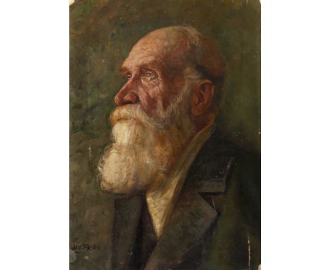 Portrait eines älteren MannesBildnis eines Herren mit Vollbart und in die Ferne gerichtetem Blick, leicht pastose Portraitmal