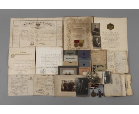 Militärischer Nachlassbadische Medaille "Für hervorragende Leistungen im Kriege 1840" und "Dem Tapferen Befreiungsheer 1849",