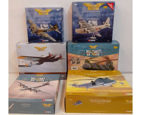 Corgi-Aviation Archive, 6 scale 1:72 models to include AA numbers 31103, 31701, 33705, 33401, 31804 and 34202, all appear to 