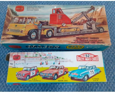 A Corgi Toys Major 1965 Rallye Monte-Carlo No:38 gift set together with a Corgi Toys Major Machinery Carrier with Bedford tra