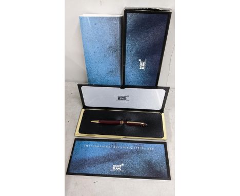 A Montblanc Meisterstuck ballpoint pen with original box and paperwork Location: 