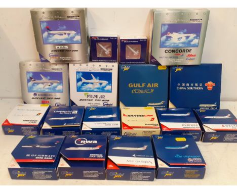 A quantity of Gemini Jet and British Airways diecast model aircraft, 1:400 scale to include commercial airlines China Souther