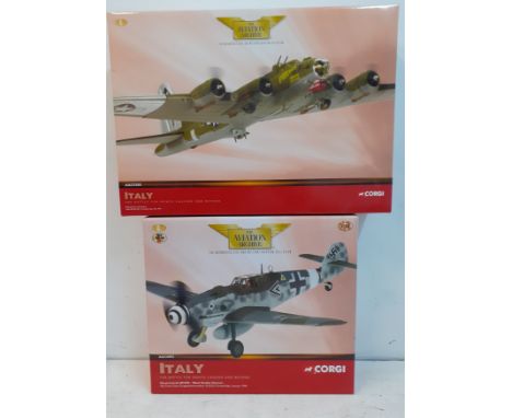 Corgi-Aviation Archive, 2 boxed diecast models 'Italy, The Battle for Monte Casino and Beyond', models AA34902 and AA33305, s