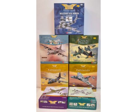 Corgi-Aviation Archive, 7 sets of diecast models, 1:144 scale to include AA models 31306, 31304, 31305 and 31202 together wit