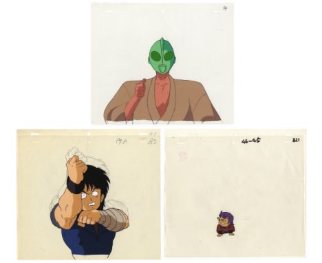  Set of 3 cels: Series: Dr. Slump Studio: Toei Animation Date: 1981-1999 Condition: Stuck to sketch. / Stuck to paper Ref: DG