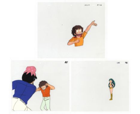 Set of 3 cels: Series: Urusei Yatsura Studio: Kitty Films / Pierrot / Studio Deen Date: 1981-1991 Condition: Sketch. Ref: DGM