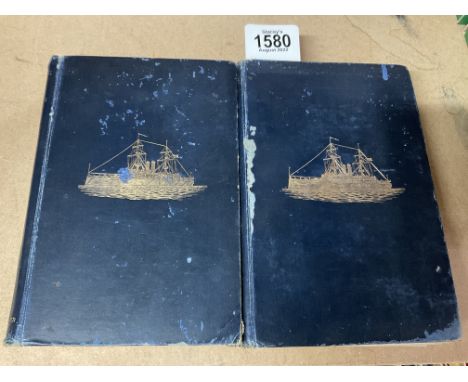 Ironclads in Action. A Sketch of Naval Warfare from 1855 to 1895, Vol 1/2 blue canvas bound edition.