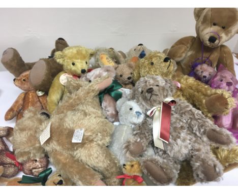 A collection of Teady Bears including a Steiff Bear Deans and other limited edtion bears (a lot)