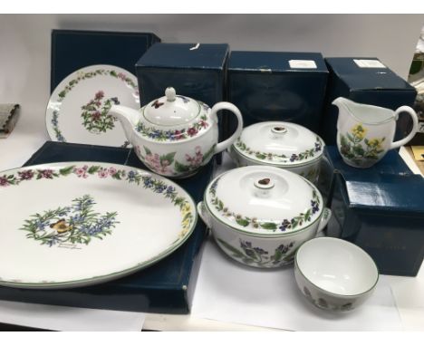 A collection of boxed Royal Worcester tableware in 'Herbs' pattern.