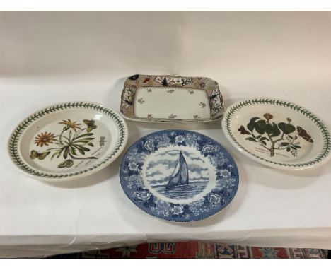 4 ceramic plates, 2x Botanical Gardens, 1 plate with picture of Ranger sailing boat, plus 1 other. No reserve.