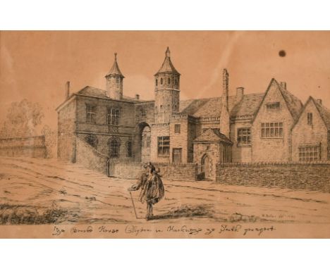 Wenceslaus Hollar (1607-1677) Bohemia/British, 'Brook House', an old master engraving, 8" x 12".