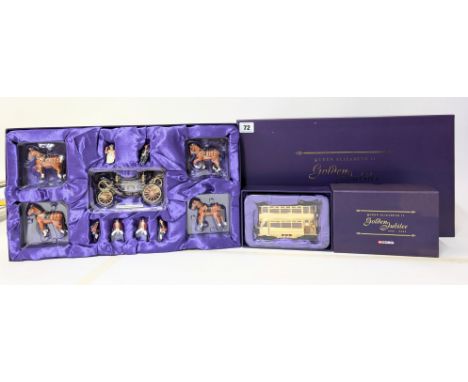 Corgi, Queen Elizabeth II Golden Jubilee 1952- 2002 'CC09901 State Landau' (1:40 Scale) model and 'CC25207 Fully Closed Gold 