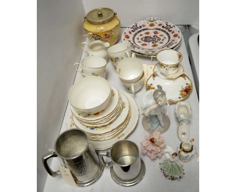 A selection of decorative ceramics and teaware, including: a florally decorated Durham China part tea service; a Royal Albert