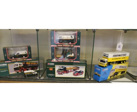 Corgi, a collection of boxed and mint Eddie Stobbart vehicles, including AEC Truck and Trailer, 25th Anniversary, Ferry Maste