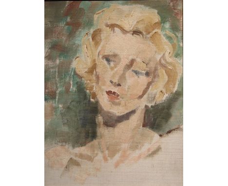 Greville Irwin (1893-1947), Portrait of a Lady, oil on canvas board, signed on verso, 40cm x 30cm, framed