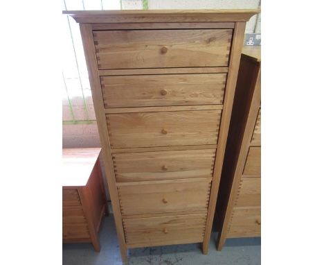 Willis &amp; Gambier Esprit light oak tall chest of six drawers 65cm x 47.5cm x 144cm 
