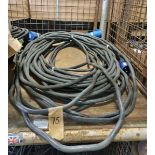 2x 25 meter 32 Amp single phase extension leads