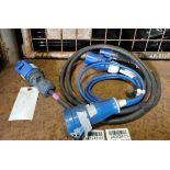 2x 16 Amp mains cables - approx. 1 metre