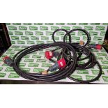 2x 32 Amp three phase cables - approx. 10 metres