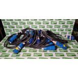 5x 2 meter 32 Amp single phase extension lead