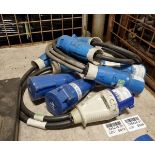 2x 32 Amp Y split cables - approx 1 metre & 32 Amp Y split cable - approx. 70cm