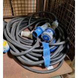 2x 63 Amp mains cables - approx. 25 metres