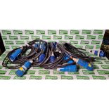 6x 2 meter 32 Amp single phase extension lead