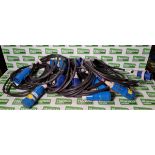 6x 2 meter 32 Amp single phase extension lead